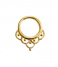 Septum 4 1.2mm plain silver gold plated