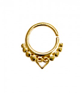 septum 3- 1,2mm- plain silver gold plated