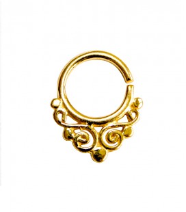 septum 11- 1,2mm- Plain silver gold plated