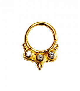 Septum 34 1,2mm plain silver gold plated