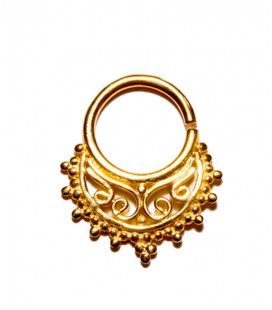 septum 72-Silver ,gold plated-1,2mm