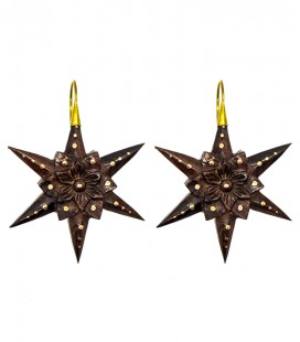 A STAR FLOWER IS BORN by S.HECHES (wood and brass) ****SALES***SOLDES