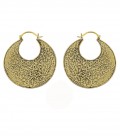 BOUCLES ETHNIQUES EN METAL MARTELE (BRASS) by Sandrine Heches