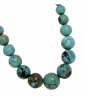 WONDERFUL TURQUOISE BEADS NECKLACE-SILVER CLOSING